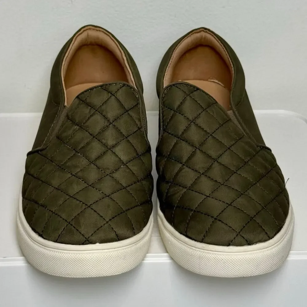 A New Day Reese Quilted Slip-On Sneakers Green Size 8
